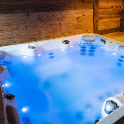 View of Hot tub in a house, France